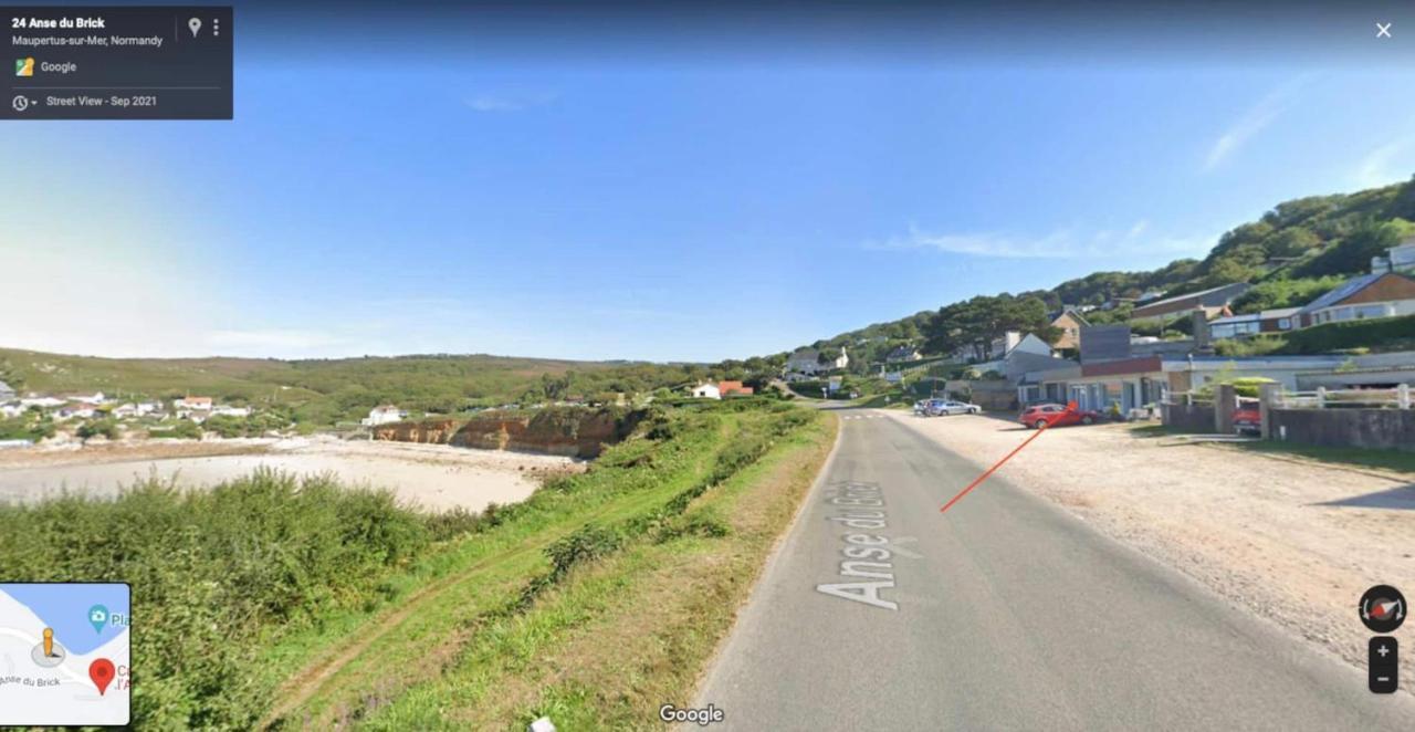 Au Petit Brick - Cosy Beachfront House Maupertus-sur-Mer Exteriör bild